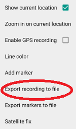 Recording export